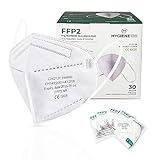 Hygiene100® 30x FFP2 -Masken, CE -zertifizierte Atemmasken 5...
